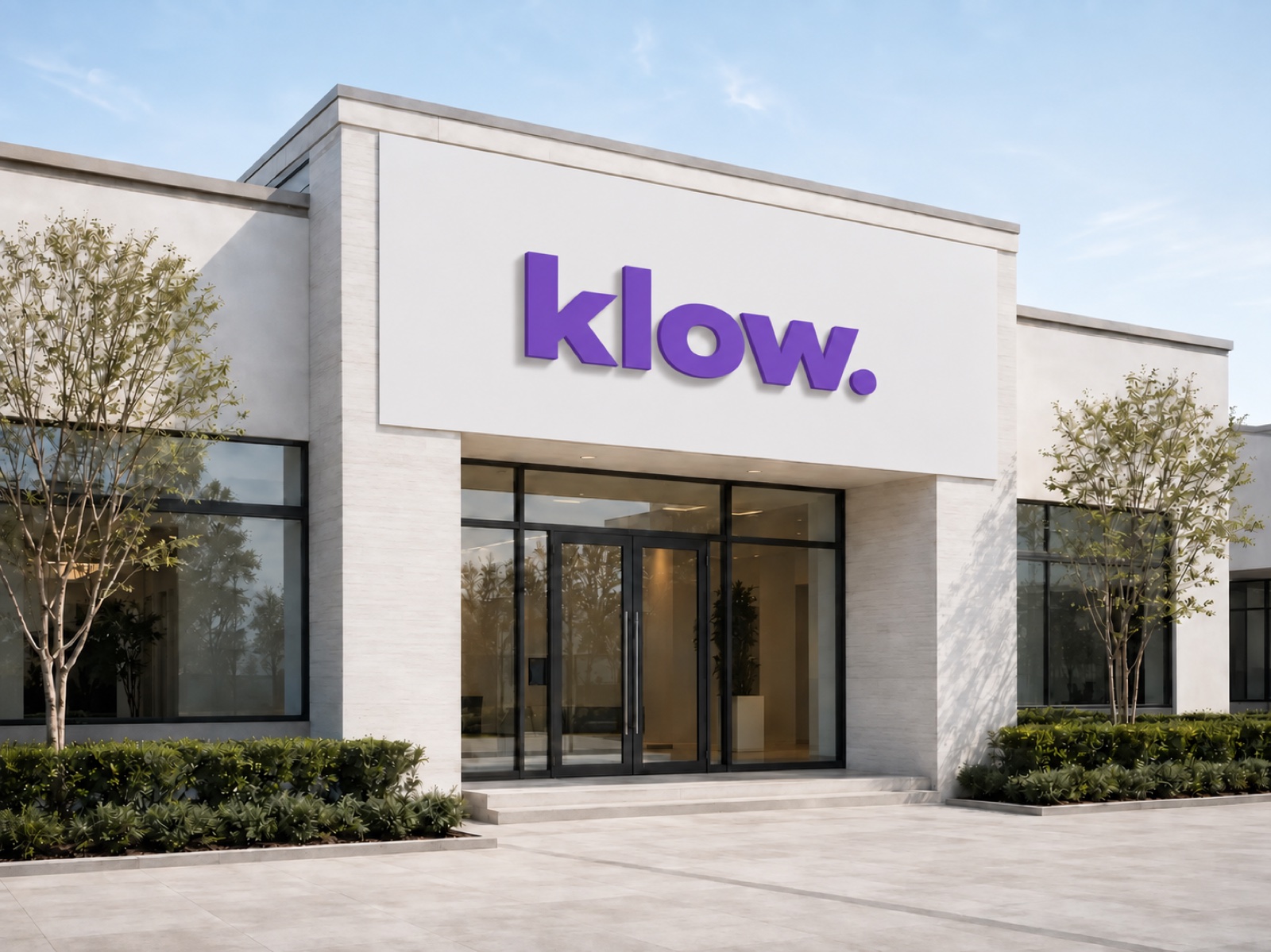 Mor klow. tabelalı modern ajans ofisi